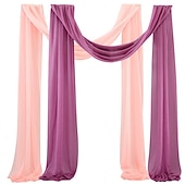 billige Vanntette gardiner-salvie grønn bryllup bue gardiner chiffon stoff draperi ren bakgrunn gardiner for fest seremoni bue scene dekorasjoner