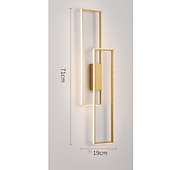 economico Lampade LED da parete-lightinthebox applique da parete a led per interni rettangolo dorato doppia luce a parete luce moderna illuminazione da parete a led in metallo per camera da letto sala da pranzo lampada da comodino