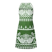 ieftine Rochii de soare-rochie lejeră damă rochie schimbătoare rochie mini negru verde albastru închis fără mâneci floral cu fâșii primăvară vară halter vintage aniversare zilnic rochie etnică 2023 s m l xl xxl 3xl