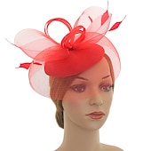 levne Fascinátory-fascinátory kentucky derby klobouk pokrývka hlavy organza polyester / polyamid fedora klobouk poddajný klobouk závojový klobouk čajový večírek dostih dámy den vintage styl vintage elegantní s