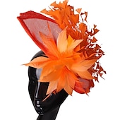 halpa Juhlahatut-fascinators sinamay Häät Teekutsut Kentucky Derby Hevoskilpailu Naisten päivä Vintage Muoti Käsintehty Kanssa Sulilla Päähine Päähineet