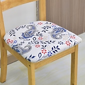 baratos Capa para Cadeira de Jantar-capa de cadeira de jantar capa elástica para cadeira boho capa de assento removível lavável protetor de cadeira capas de almofada para jantar, escritório