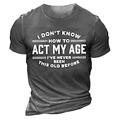 お買い得  メンズグラフィックTシャツ-男性用 レタード グラフィック Tシャツ グラフィックTシャツ コットン 半袖 グラフィック シャツ ブラック ネイビーブルー グリーン 快適なTシャツ バケーション ストリート ファッションデザイナーの衣類