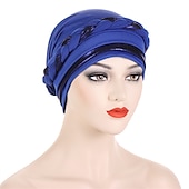 preiswerte Hüte-8 farben muslimische frauen innere kappen geflochtene bandanas hijab komfort mode turban hut bunte chemo hüte kopf tragen turbante