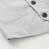 voordelige Jongens formeel pak-4-delig Peuter Jongens Shirt &amp; broek Kleding Effen Kleur Lange mouw Katoen Set School Modieus Aanbiddelijk Lente Herfst 3-7 jaar blauw Grijs Licht Blauw