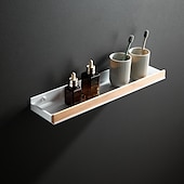 billiga Badrumshyllor-duschkabin badrumshyllor väggmonterad bok utrymme aluminium duschhylla förvaring arrangörsställ badrum kök badrum hårdvara hänge duschställ hörnhylla 1st