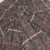levne Pánské klobouky-Pánské Baret Novinářský klobouk Tweed Cap Béžová Kávová Polyester Šik ven stylové Móda 20. let Venkovní Denní Jdeme ven Mříž Proti sluci