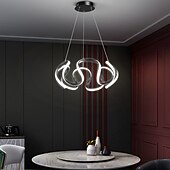 billige Sirkeldesign-led pendellys 50cm 1-lys ring sirkeldesign dimbar aluminiumslakkert finish luksuriøs moderne stil spisestue soverom pendellamper 110-240v kun dimmes med fjernkontroll