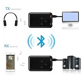 お買い得  パソコン・周辺機器-2 in1 bluetooth オーディオトランスミッターレシーバー aux 3.5mm ステレオワイヤレス音楽オーディオケーブルドングル bluetooth 4.2 アダプタテレビ dvd mp3 pc