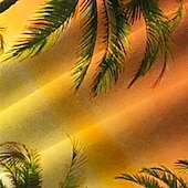 ieftine Plante tropicale-Bărbați Palmier Plante tropicale Cămașă Cămașă hawaiană Cămașă Aloha Mânecă scurtă Cămașă Răsfrânt Tropical Modă Hawaiană În aer liber Stradă Hawaiian Roșu-aprins Albastru piscină Portocaliu S M L