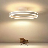 baratos Luzes de teto reguláveis-Luz de Teto LED 50cm Design de Círculo em Anel com 1 Lâmpada Dimerizável Acabamentos Pintados em Alumínio Estilo Moderno Luxuoso para Sala de Jantar Quarto Luminárias Penduradas 110-240V SOMENTE