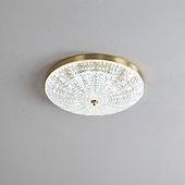 abordables Luces de techo-Luz de techo led regulable 38cm diseño circular luces de techo de cobre para sala de estar 110-240v