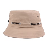Men's Bucket Hat Black White Polycotton Streetwear Stylish Casual Daily Outdoor clothing Holiday Plain Sunscreen 19