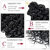 cheap Crochet Hair-Curl Crochet hair for Black Women Short Beach Curl crochet hair Bohemian Crochet Braids Natural Black Deep Wave Braiding hair Extensions