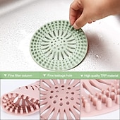 abordables brosse de toilette-Attrape-cheveux 5pcs, bouchon de cheveux en silicone durable, couvercles de drain de douche, facile à installer et à nettoyer, convient pour la baignoire et la cuisine de la salle de bain