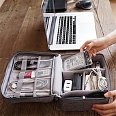 cheap Organization &amp; Storage-Electronics Organizer, Travel Universal Cable Organizer Bag, Waterproof Electronics Accessories Storage Cases, Storage Organizer For Cable, Charger, Phone, USB, SD Card, Hard Drives, Power Bank, Cords