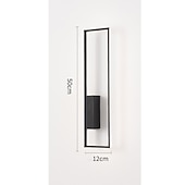 preiswerte LED Wandleuchten-Lightinthebox LED-Wandleuchten für den Innenbereich, schwarz, rechteckig, Einzelleuchte, Wandleuchte, moderne LED-Wandleuchte aus Metall für Schlafzimmer, Esszimmer, Nachttischlampe, Wohnzimmer