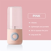 お買い得  キッチン家電-ミニ ポータブル ミキサー カップ 500ml フルーツ ベジ ジューサー ポータブル ミキサー フレッシュ ジュース用