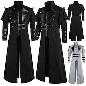 economico Cime-Punk &amp; Gotico Medievale Steampunk Cappotto Mascherata Medico della peste Taglie Forti Per uomo Carnevale Mascherata Feste Adulti Cappotto