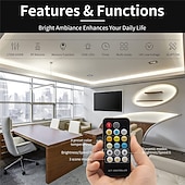 halpa Kauko-ohjaus-cob led-nauhavalo valkoinen cct viritettävä 3200ledscri90 16.4ft/5m himmennettävissä 2700k-6500k 24v led-nauhavalosarja ul-luettelossa olevalla virtalähteellä kaapin alle makuuhuone keittiö tv peili