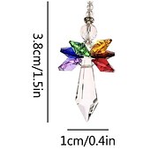 tanie Łapacze snów-Rainbow angel crystal suncatcher kolorowa zawieszka wisząca dekoracja do domowego ogrodu samochodowego