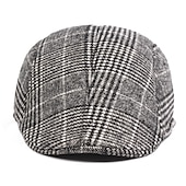 levne Pánské klobouky-Pánské PLacatá čepice Tweed Cap Světle šedá Tmavě šedá Bavlna Šik ven stylové Móda 20. let Venkovní Denní Jdeme ven Mříž Teplý