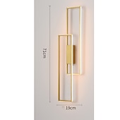 economico Lampade LED da parete-lightinthebox applique da parete a led per interni rettangolo dorato doppia luce a parete luce moderna illuminazione da parete a led in metallo per camera da letto sala da pranzo lampada da comodino