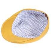 abordables Sombreros de hombre-Hombre Gorra Plana Negro Amarillo Algodón Ropa de calle Elegante Moda de los años 20 Exterior Diario Noche Plano Templado