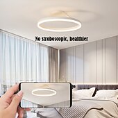 baratos Luzes de teto reguláveis-Luz de Teto LED 50cm Design de Círculo em Anel com 1 Lâmpada Dimerizável Acabamentos Pintados em Alumínio Estilo Moderno Luxuoso para Sala de Jantar Quarto Luminárias Penduradas 110-240V SOMENTE
