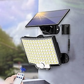 economico Applique per esterni-applique da parete di sicurezza solare esterna 106led con sensore di movimento telecomando ip65 impermeabile 120 angolo di illuminazione applique da parete di sicurezza solare