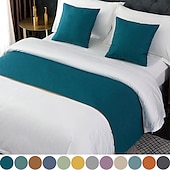cheap Bedding Accessories-Bed Runner Bed Scarf, Decorative Bed Scarf for Home Hotel Bedspreads Scarves Protection Modern Solid Bed Runner for Foot of Bed Home Bedroom Bedding Decoration
