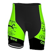 cheap Men&#039;s Shorts, Tights &amp; Pants-Men&#039;s Graphic Letter &amp; Number Funny Cycling Road Shorts Cycling Shorts Bike Padded Shorts / Chamois Bottoms Race Fit Mountain Bike MTB Road Bike Cycling Sports 3D Pad Cycling Quick Dry Moisture