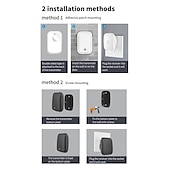abordables Systèmes de sonnettes-Sonnette sans fil auto-alimentée étanche pas de batterie nécessaire 38 sonneries plug-in ding dong sonnette de porte volume élevé cloche d&#039;allaitement