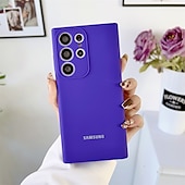 זול מארז סמסונג-מגן טלפון לסמסונג גלקסי S23 Ultra Plus S25 Ultra מגן סיליקון מסגרת מלאה להגנה מפני אבק TPU בצבע אחיד