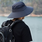 levne Pánské klobouky-Pánské Kbelík Sluneční klobouk Rybářský klobouk Klobouk Boonie Dağcı Şapkası Námořnická modř Světle šedá Polyester Šik ven stylové Na běžné nošení Venkovní Denní Jdeme ven Bez vzoru UV ochrana proti