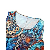 olcso Boho ruhák-Nők Maxi Ruha Kényelmi Ruha T-Shirt Ruha Tee Ruha Napszoknya Alap Kint Nyaralás Parti Szabványos Fit Virágos Rövid Ujjú Kerek Nyak Piros Kék Zöld Nyár Tavasz