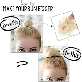 baratos Puxos-coque bagunçado desgrenhado updo elásticos de cabelo extensão com elástico elástico acessórios de cabelo bagunçado peças de cabelo para mulheres