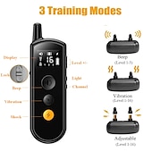 economico Addestramento e accessori educativi per cani-Collare di addestramento per cani con telecomando da 2000 piedi, scossa elettrica, vibrazione, bip, modalità blocco tastiera a 16 livelli, ipx8, impermeabile, ricaricabile