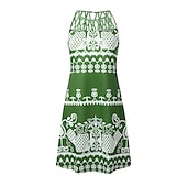 ieftine Rochii de soare-rochie lejeră damă rochie schimbătoare rochie mini negru verde albastru închis fără mâneci floral cu fâșii primăvară vară halter vintage aniversare zilnic rochie etnică 2023 s m l xl xxl 3xl
