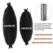 cheap Crochet Hair-8 Packs Pre-Separated Springy Afro Twist Hair Suitable for Damaged Soft Locs Synthetic Marley Twist Braiding Hair
