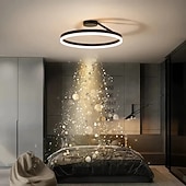 baratos Luzes de teto reguláveis-Luz de Teto LED 50cm Design de Círculo em Anel com 1 Lâmpada Dimerizável Acabamentos Pintados em Alumínio Estilo Moderno Luxuoso para Sala de Jantar Quarto Luminárias Penduradas 110-240V SOMENTE