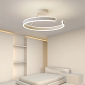 economico Modello a cerchio-lampada a sospensione a led 50cm design a cerchio ad anello a 1 luce dimmerabile finiture verniciate in alluminio lussuose lampade a sospensione per camera da letto in stile moderno 110-240v
