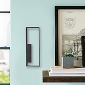 preiswerte LED Wandleuchten-Lightinthebox LED-Wandleuchten für den Innenbereich, schwarz, rechteckig, Einzelleuchte, Wandleuchte, moderne LED-Wandleuchte aus Metall für Schlafzimmer, Esszimmer, Nachttischlampe, Wohnzimmer