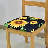 baratos Capa para Cadeira de Jantar-capa de cadeira de jantar capa elástica para cadeira boho capa de assento removível lavável protetor de cadeira capas de almofada para jantar, escritório