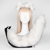 abordables Accessoires de coiffure-pince à queue de renard oreilles de chat pattes de loup gants costume de cosplay carnaval fantaisie accessoires de costume de fête