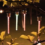 abordables Luces de paisaje-Luz colgante solar al aire libre linterna led para patio jardín colorido al aire libre palo acrílico lámpara solar para patio jardín árbol decoración iluminación 1x 2x