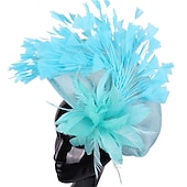 halpa Juhlahatut-fascinators sinamay Häät Teekutsut Kentucky Derby Hevoskilpailu Naisten päivä Vintage Muoti Käsintehty Kanssa Sulilla Päähine Päähineet