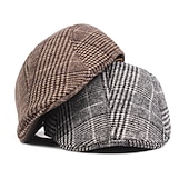 levne Pánské klobouky-Pánské PLacatá čepice Tweed Cap Světle šedá Tmavě šedá Bavlna Šik ven stylové Móda 20. let Venkovní Denní Jdeme ven Mříž Teplý