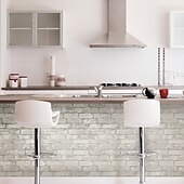 voordelige Behang-cool wallpapers muurschildering wit baksteenbehang afpel- en plakbehang verwijderbaar pvc/vinyl zelfklevend 17,7&quot;x118&quot;(45cmx300cm) / 45x300cm
