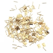 preiswerte Baumaterialien-50 Stück Mini-Scharniere aus reinem Kupfer, Retro-Messingscharniere mit 200 Stück Ersatzschrauben für Holzkisten, Schmuckkästchen, Schrank, DIY-Zubehör (10 x 8 mm/0,4 x 0,3 Zoll)